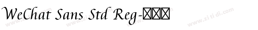 WeChat Sans Std Reg字体转换